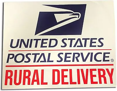 Safety Supply Mart Rural Delivery Vinyl Sign For U.S. Mail 9  X 12  USPS Decals • $9.99