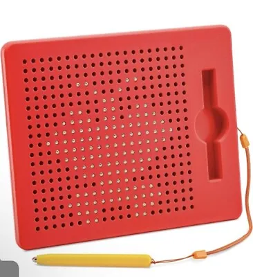 Magnetic Drawing Board  Fully Enclosed Beads Stylus Pen Sensory Magnet Kids • $25