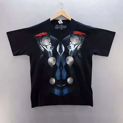 The Avenger T Shirt Large Black Graphic Print Thor Movie Short Sleeve Marvel • £9.02