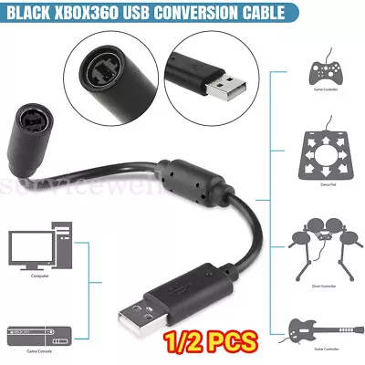 Breakaway To USB Cable For XBox 360 Controller XBox One Racing Wheels Joysticks • $6.75