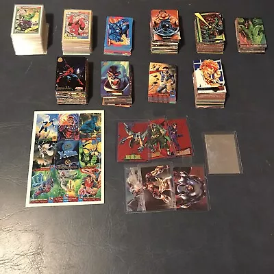 HUGE LOT- OVER 600+ Marvel Trading Cards 1990 1991 1992 1993 1994 1995 Holo • $33