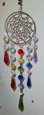 🌈Extra Large Hanging Dreamcatcher Crystal Chakra Rainbow Window Suncatcher • £14.99