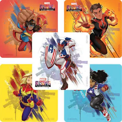 25  Marvel Rising Secret Warriors Heroes Stickers  Party Favors Teacher Supply  • £3.40