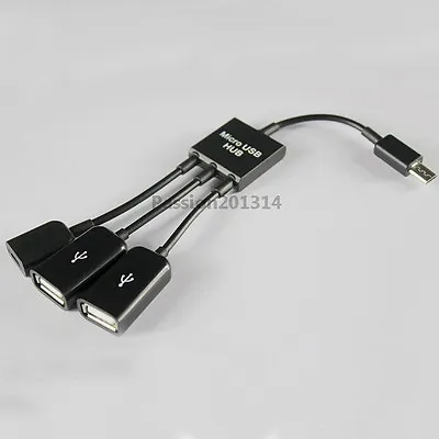 Micro USB Dual OTG Host Hub Cable Adapter For Google Nexus Samsung N5100 S3 S4 • $2.96