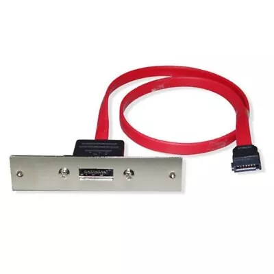 SATA Cable To ESATA Panel Mount Fit SCSI Cut Out - MC8Cent • $7.95
