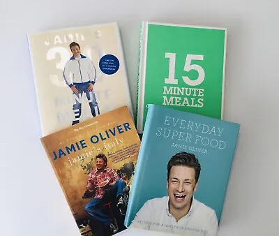 $54.95 • Buy Jamie Oliver 15 30 Minute Meals Everyday Superfood Jamie’s Italy 4 Cookbooks