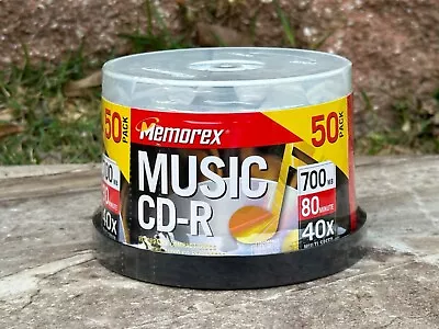 + NEW MEMOREX 50 Pack Music CD-R 700MB 80 Min 40x Recordable Blank CDs VTG + • $59.99