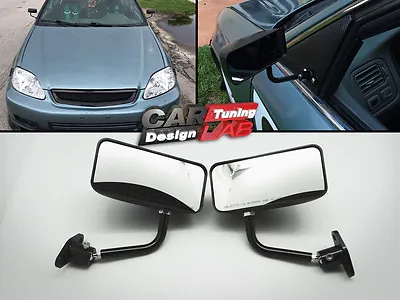 Custom GP Black Race Small Mirrors Auto/Bike F1 Type Kit Side Wing Pair RH+LH • $41.99