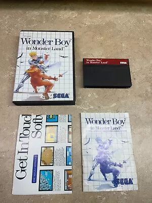 Wonder Boy In Monster Land Sega Master System Game Complete CIB Tested HANG TAB • $54.99