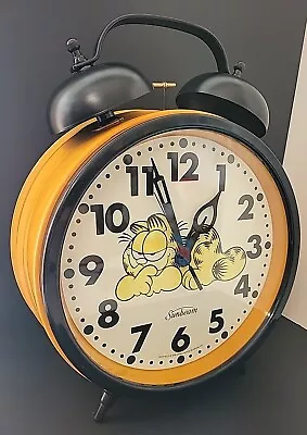Sunbeam Giant Garfield Alarm Clock Tested & Works Vintage 1978 Model #883 • $64.97