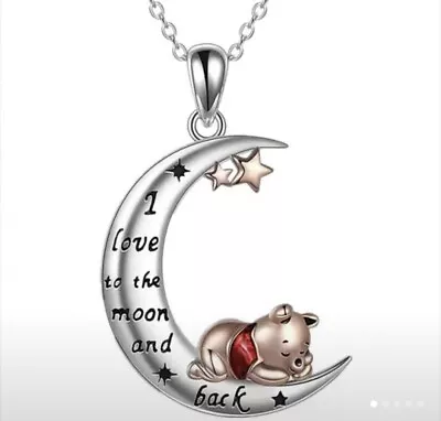 Disney's Winnie The Pooh  I Love You To The Moon And Back  Really Cute Necklace. • £8.99