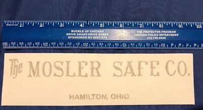 The Mosler Safe Co. Lettering Reproduction Sticker Emblem Decal • $27.50