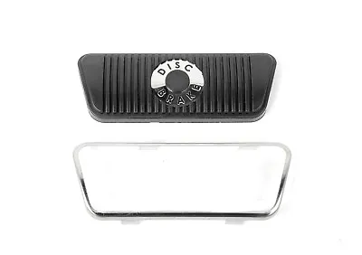 1968 - 73 Ford Mustang Replacement Disc Brake Pedal Pad W/Stainless Trim - Auto  • $16.90