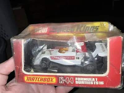 Matchbox Speed Kings K-44 White Formula 1 Surtees TS-16 W/ Original Box • $19.99
