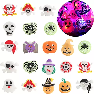 $14.12 • Buy Halloween Light Up Rings For Kids 50 Pcs LED Flashing Ring Toys Party Favors