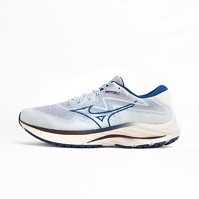 Mizuno Wave Rider 27 SSW [J1GC237605] Men Running Shoes White/Blue/Burgundy • $154.95