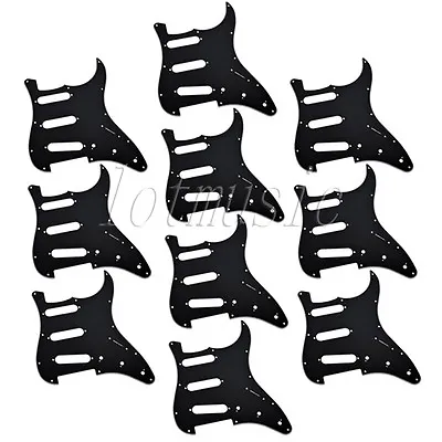 10 Electric Guitar Black 11Hole SSS Pickguard For Fender Strat Stratocaster Part • $78.09