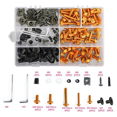 Gold Fairing Bolts Screws Kit For Yamaha YZF R6 R1 R25 R125 R3 T-MAX MT XJR R1 • £20.38