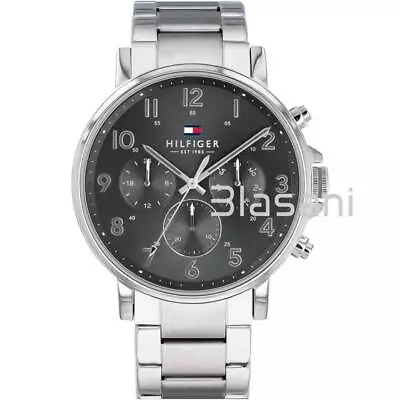 Tommy Hilfiger 1710382 Men's Silver Stainless Steel Watch 46mm • $155