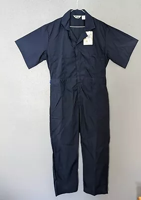 Key Men's Coveralls Blue Short Sleeve Zip Jumpsuit Mechanic Size 46 R NEW W/Tags • $29.50