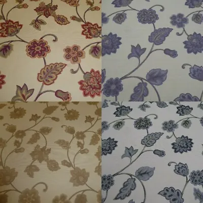 £0.99 • Buy FLORAL TAPESTRY STYLE WEAVE - Upholstery / Curtain Fabric (4 Colours) ELSPETH
