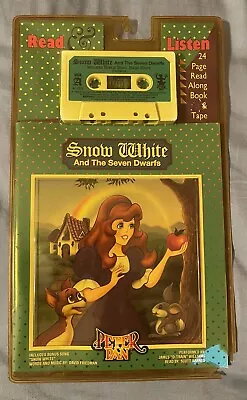 Vintage Snow White & The Seven Dwarfs Peter Pan Read Along Book & Tape New 1993 • $15