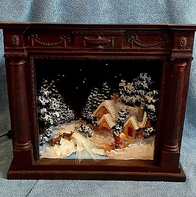 £45 • Buy Fibre Optic Christmas In Fireplace Scene Decorative Ornament 29x29cm