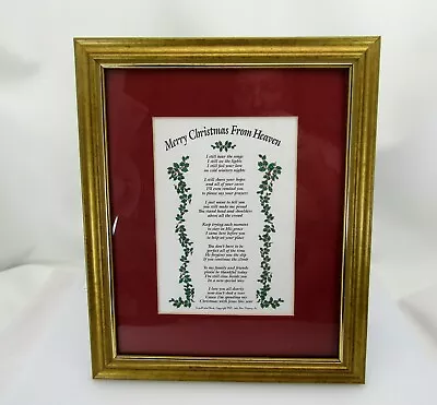 John Mooney 1989 Merry Christmas From Heaven Loved One Memorial Remembrance Poem • $23.79