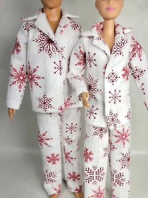 Matching Christmas Doll Pajamas Handmade Doll Clothes Outfit  • $14