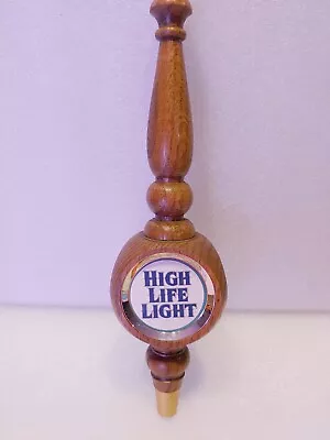 Vintage Miller High Life Light 3 Sided Wood 12  Draft Beer Tap Handle Shift Knob • $36