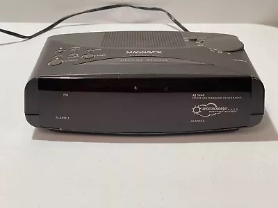 Vintage Magnavox AJ 3440/17 AM/FM Weather Dual Alarm Clock Radio  • $18