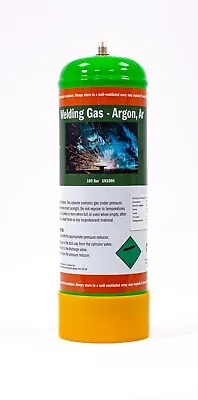 Pure Argon Gas Bottle 220ltr M10 THREAD Tig And Mig Welding Disposable Cylinder • £28.80