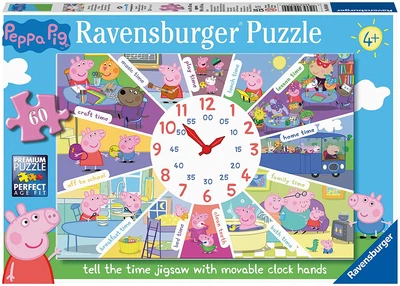 £13.58 • Buy Ravensburger Peppa Pig Tell The Time 60 Piece Clock Jigsaw Puzzle For Kids Age 4