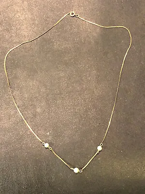 Vintage Estate Gold Tone Faux Pearls Necklace 18 In • $4.99