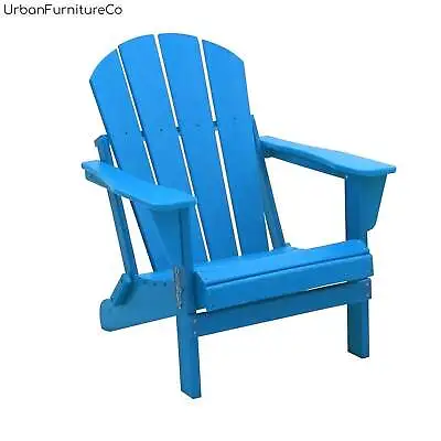$201 • Buy Adirondack Chair Folding Patio Outdoor Poly Seat Lounge Garden Deck UV Protected