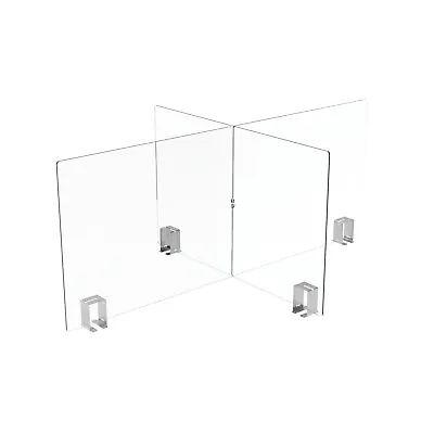 £174.55 • Buy Office Screen Clear Cross Desk Divider Polycarbonate Partition Protection Screen