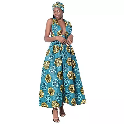African Women's Multi Way Style Maxi Dress -- FI-68 • $64.99