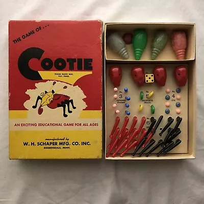 VINTAGE 1949 THE GAME OF  COOTIE   W. H. Schaper MFG. Co. 99% Complete • $24.99