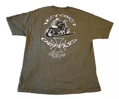 Vintage West Coast Choppers Long Beach T-Shirt Mens XL Green Motorcycle Graphic  • $24