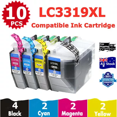 10x LC3319 XL Ink Cartridge For Brother MFC J5730dw J6530dw J6730dw LC3317 HY • $37.80