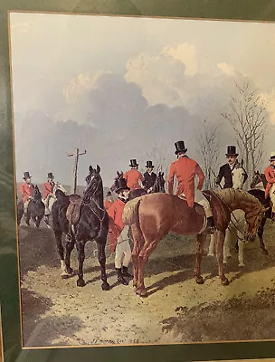 J.F. Herring Sen 1858 Print  The Meet  Fox Hunting Scene • $581