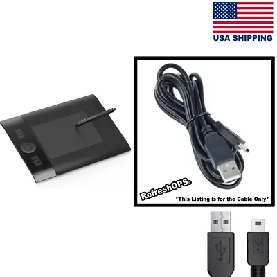 Wacom Intuos 4 Medium PTK – 630 Graphic Tablet USB Cable Transfer Cord Replaceme • $13.89