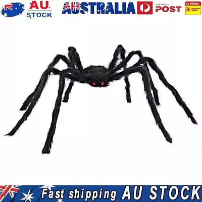Halloween Spider Black & Hairy - Giant Scary Home Decor Prank Toy (150cm) • $21.49