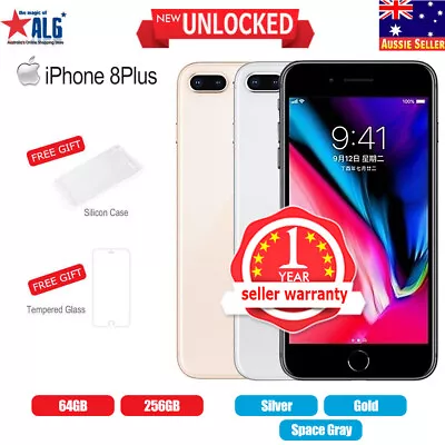$528.99 • Buy New Sealed Box Apple IPhone 8 Plus + 64GB Factory Unlocked Gray Silver Gold Gift