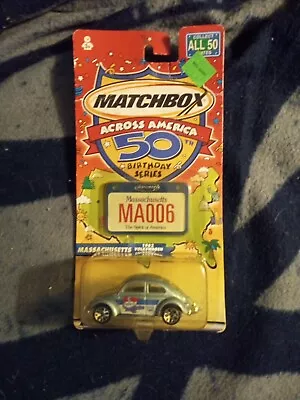 MATCHBOX ACROSS AMERICA 50th BIRTHDAY SERIES - VW BEETLE MASSACHUSETTS • $0.99