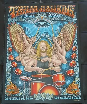 2022 The Foo Fighters Taylor Hawkins Tribute Concert Poster Signed EMEK LA Forum • $100