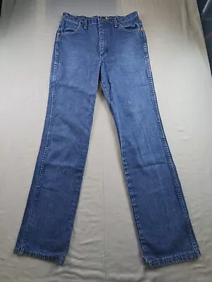 Wrangler Mens 32x34 (31x32) 936DEN Cowboy Cut Blue Denim Slim Jeans Western • $19.95