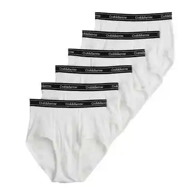 Men's Croft & Barrow® 6-pack Solid Full-Cut Briefs 100% COTTON/WHITE $30 • $16.95