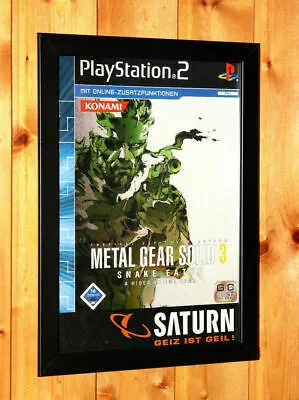 Metal Gear Solid 3 Snake Eater PS2 Old Rare Promo Poster / Ad Art Artwork Framed • $51.18