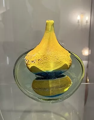 Mdina Glass Lollipop Vase Sea And Sand Design Very Good Condition 1.2kg • £55